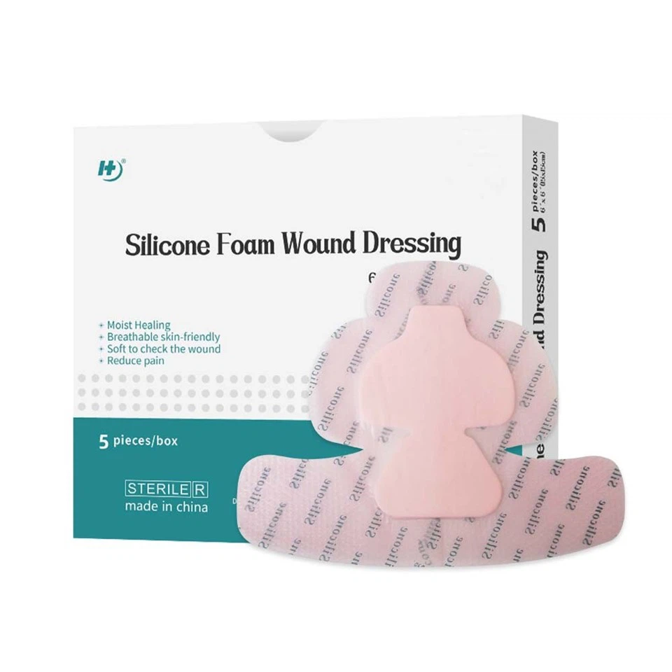Bordered Silicone Adhesive Foam Dressing For Heel/Elbow/Wrist