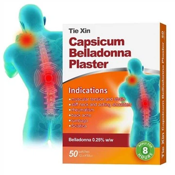 Porozni Capsicum ublaživač boli flaster s belladonnom